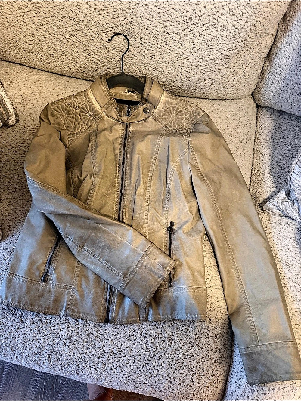GUESS Beige Moto Jacket